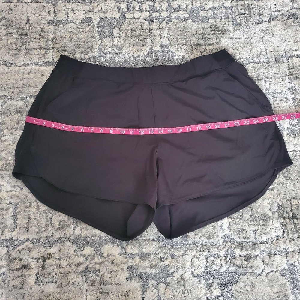 Member's Mark Women's Active Woven Rib Running Shorts Black Size XXL - Picture 11 of 12